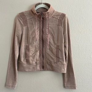 Anthropologie Marrakech Dominga French Terry Faux Suede Jacket